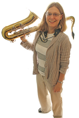 Sara Standing with Sax